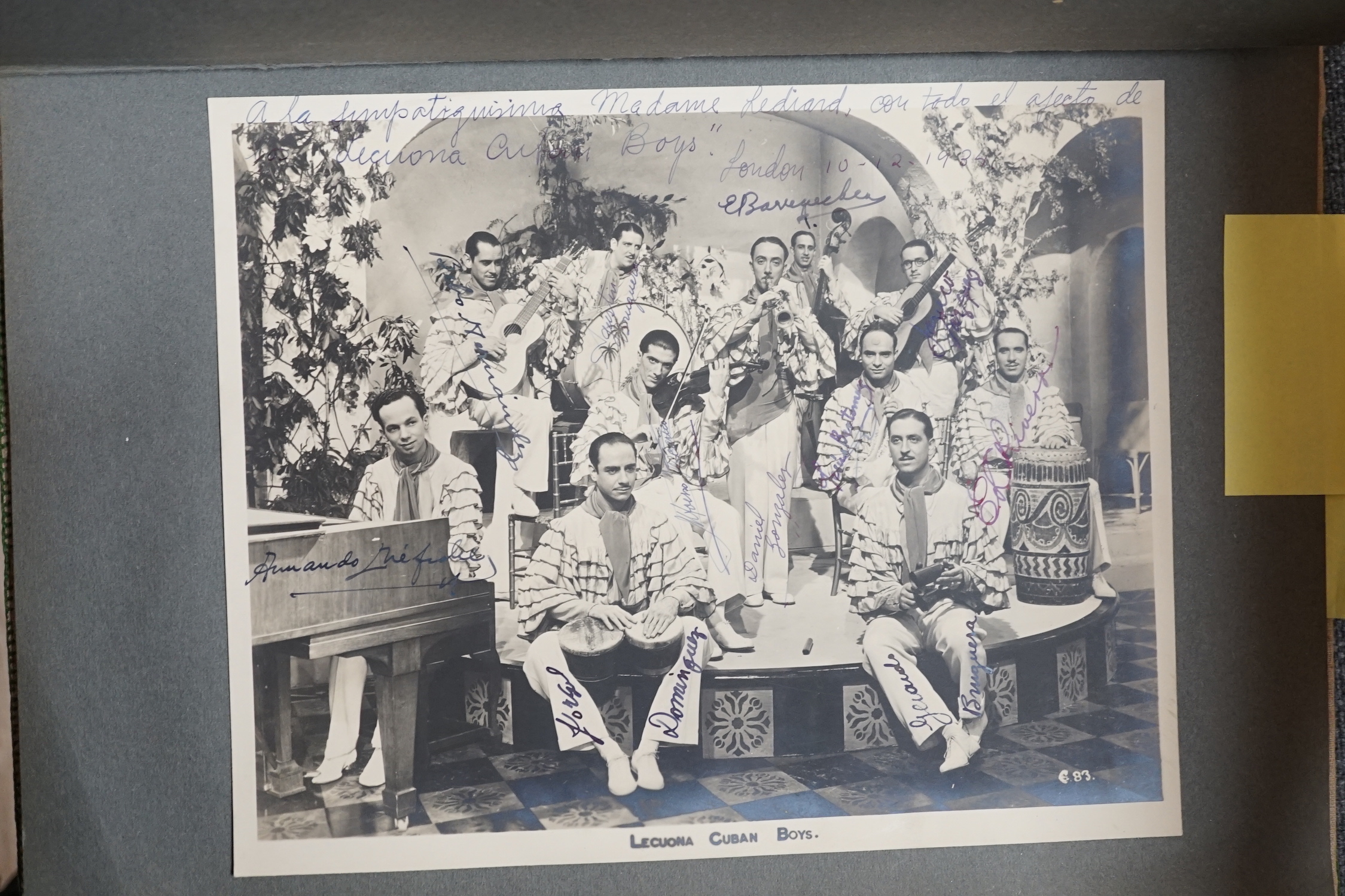 Three albums of autographed photographs of stage and musical stars of the 1920s and 1930s